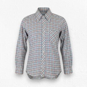 1970s Vintage h.i.s. Levi's Plaid USA Disco Style Button Up Shirt Size Medium